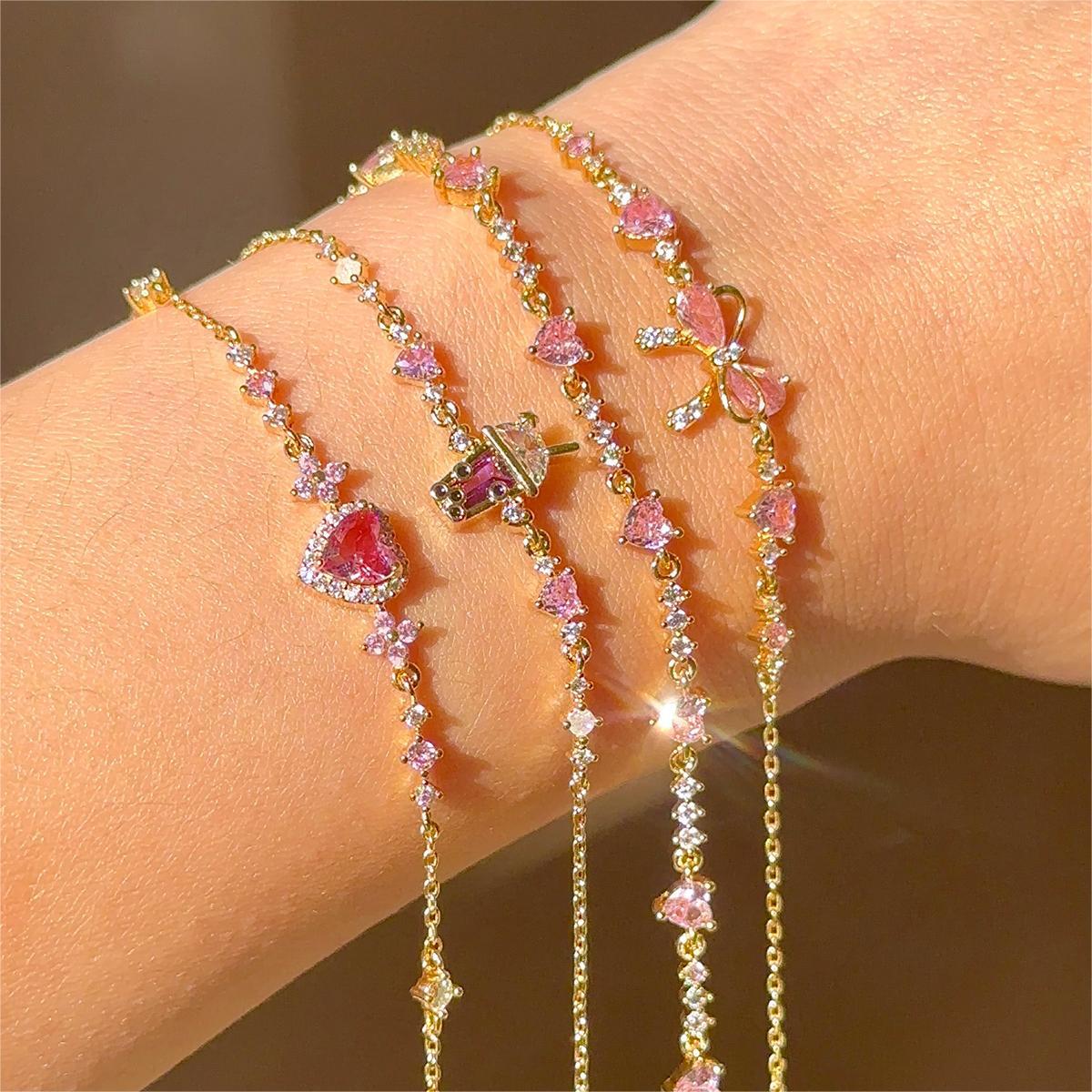 Cute Butterfly Zircon Bracelet Women INS Style Love Valentine Jewelry