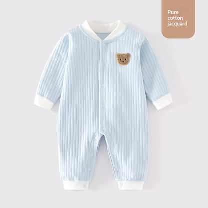 Infant Class A Cotton Seamless Onesie Baby Pajamas Winter Crawling Suit
