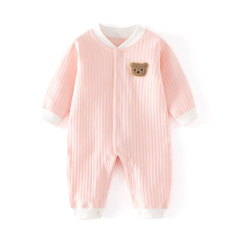 Infant Class A Cotton Seamless Onesie Baby Pajamas Winter Crawling Suit