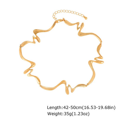 Punk Wave Open Cuff Bangle Adjustable Irregular Women Arm Bracelet