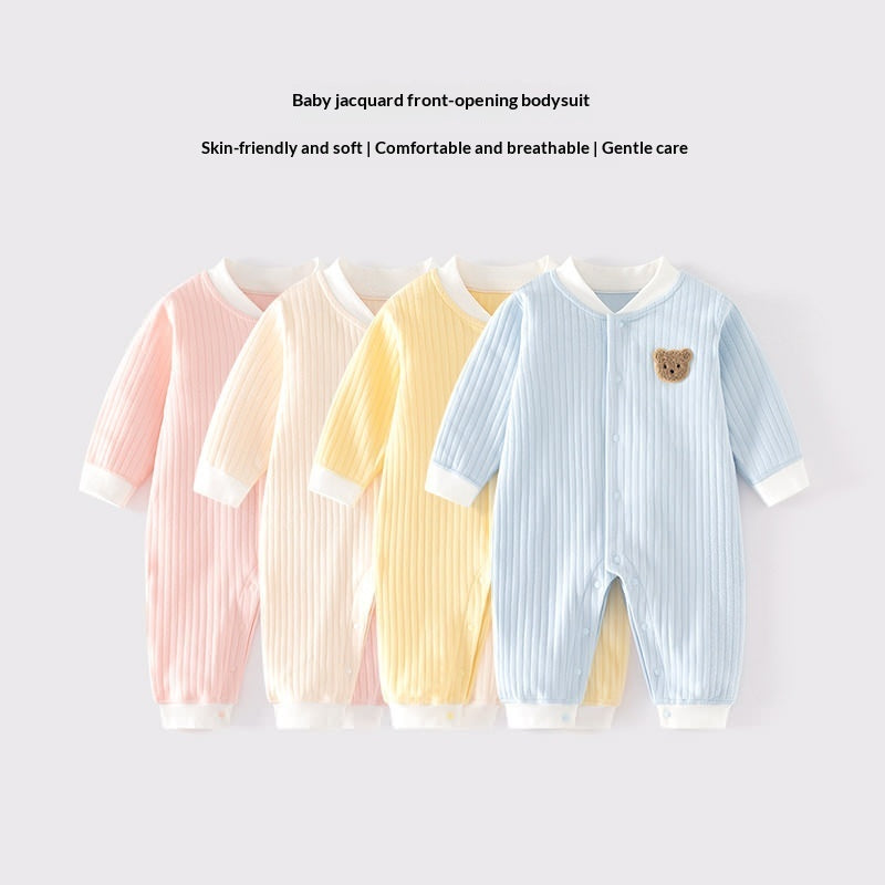 Infant Class A Cotton Seamless Onesie Baby Pajamas Winter Crawling Suit