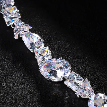 Bridal Necklace Earring Set Simple Wedding Fashion Jewelry Elegant Accessories