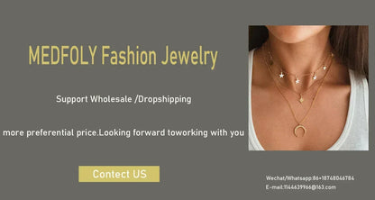 3PCS Gold Charm Necklace Set Star Pearl Cross Pendant Women Jewelry
