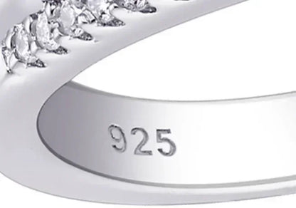 Teardrop Engagement Ring Set 925 Silver Wedding Bridal Jewelry