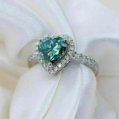 Peach Heart Zircon Ring Women Love Shape Fashion Jewelry 2025