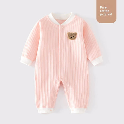 Infant Class A Cotton Seamless Onesie Baby Pajamas Winter Crawling Suit